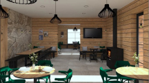 Autokemp na Krásném  nová restaurace
