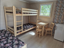 Plážový resort Laguna 4L chatky, soc.zařízení, lednice